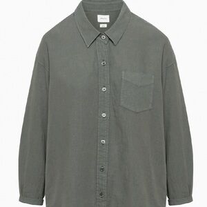 Wilfred Relaxed Linen Shirt in Vintage Black